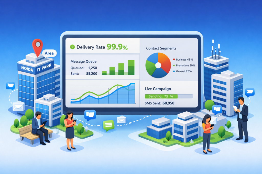 bulk SMS service provider in Gurgaon dashboard